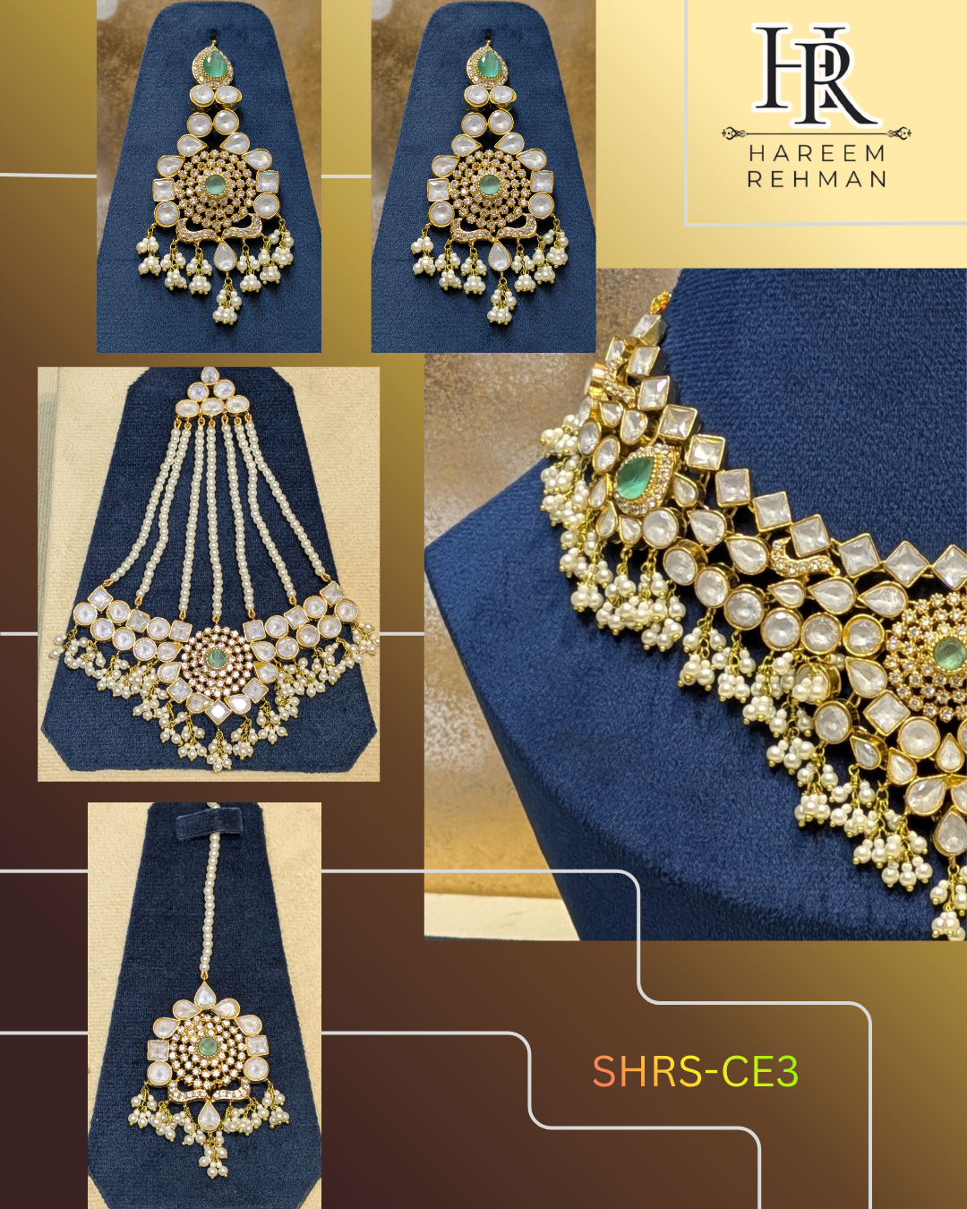 Emerald Noor Kundan Bridal Set