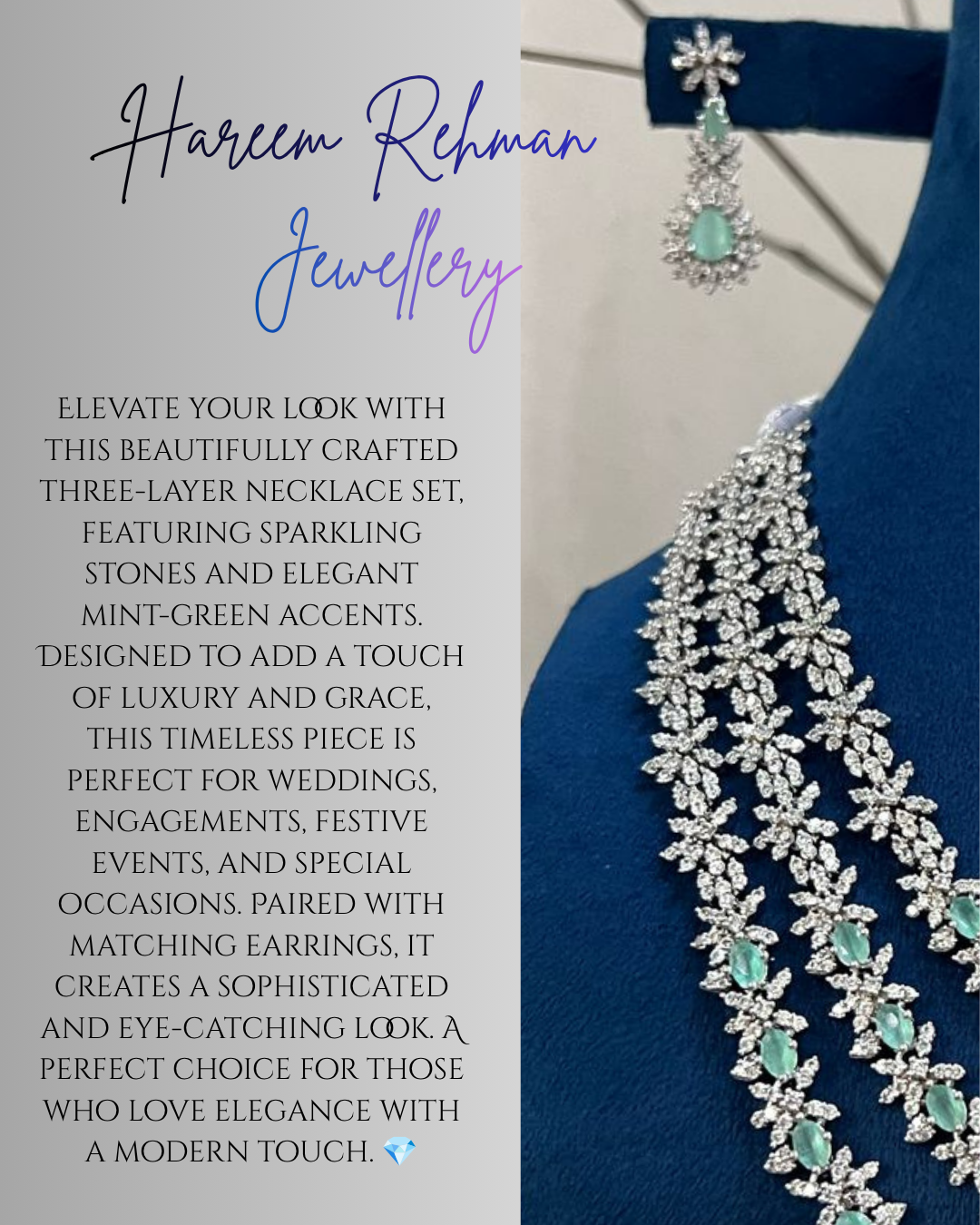 "Aqua Frost Necklace Set"