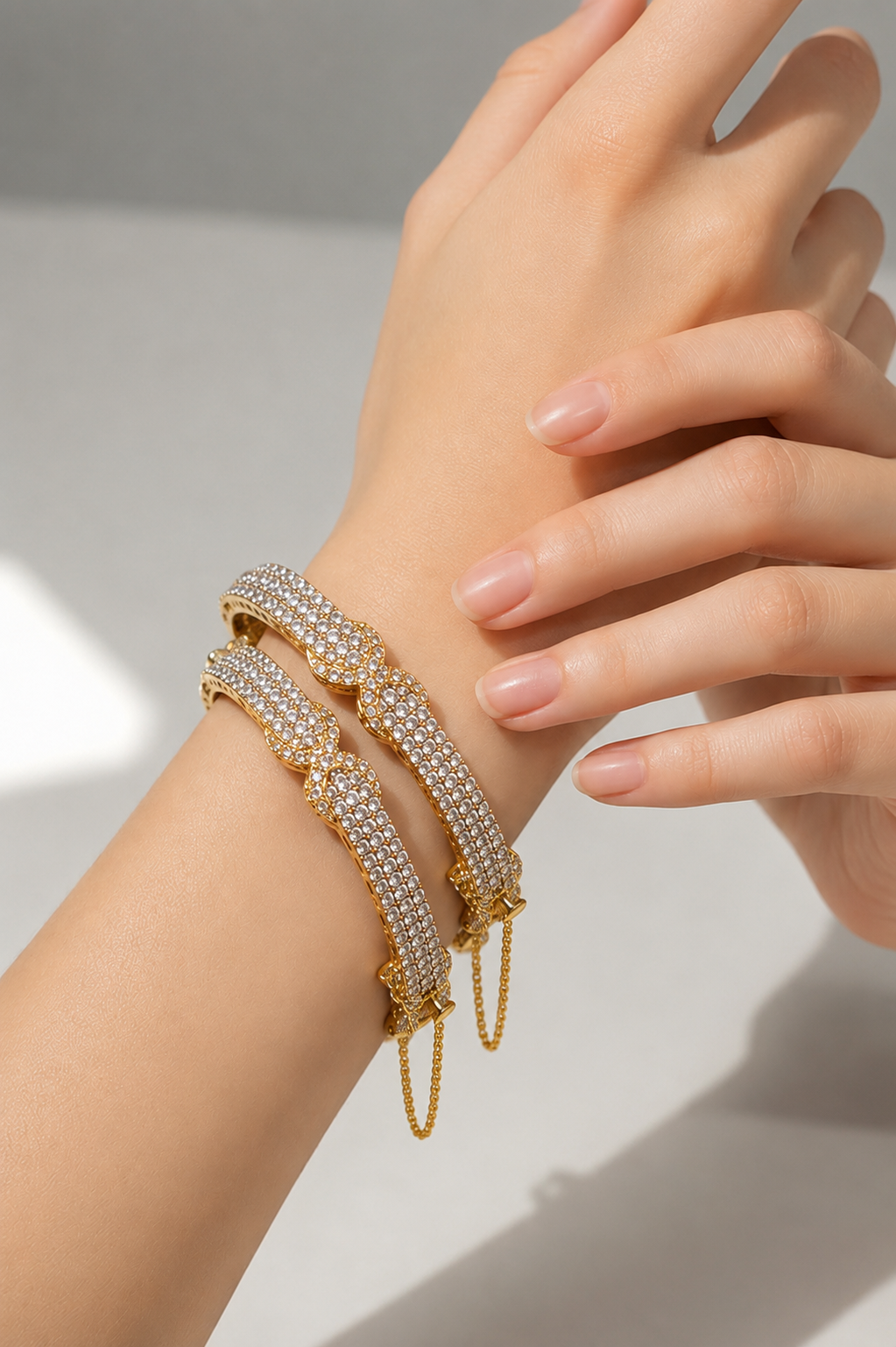 "Diamante Twist Bangles"