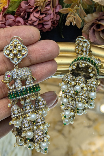 Royal Hathi Jhumka Earrings 🐘✨