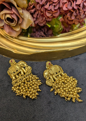 Gajraaj Heritage Earrings 🐘✨