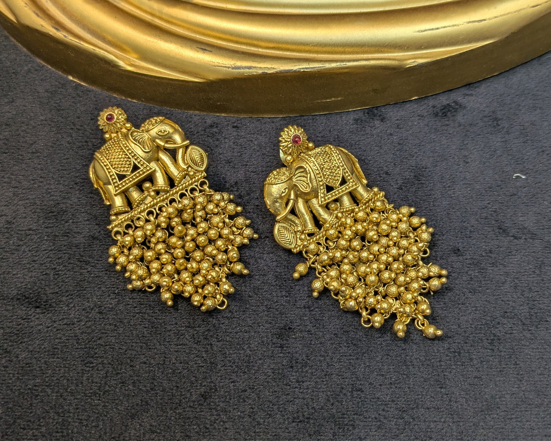 Gajraaj Heritage Earrings 🐘✨