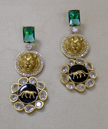 "Sheer-e-Shahi Earrings" (Royal Lion Earrings)