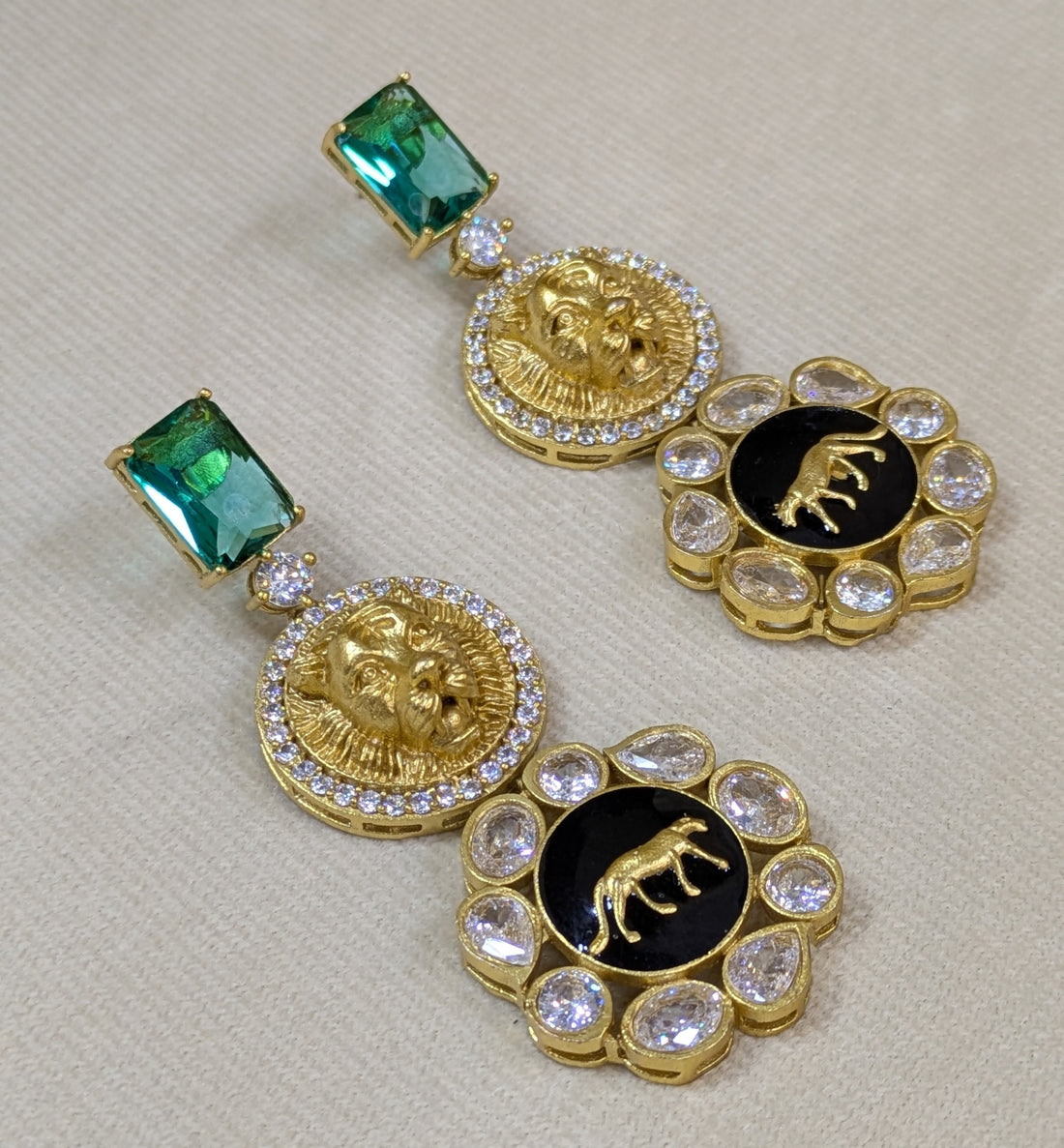 "Sheer-e-Shahi Earrings" (Royal Lion Earrings)